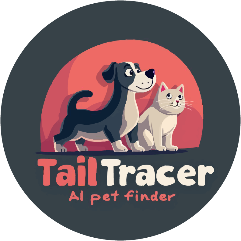 Tail Tracer Logo - A dog and cat silhouette